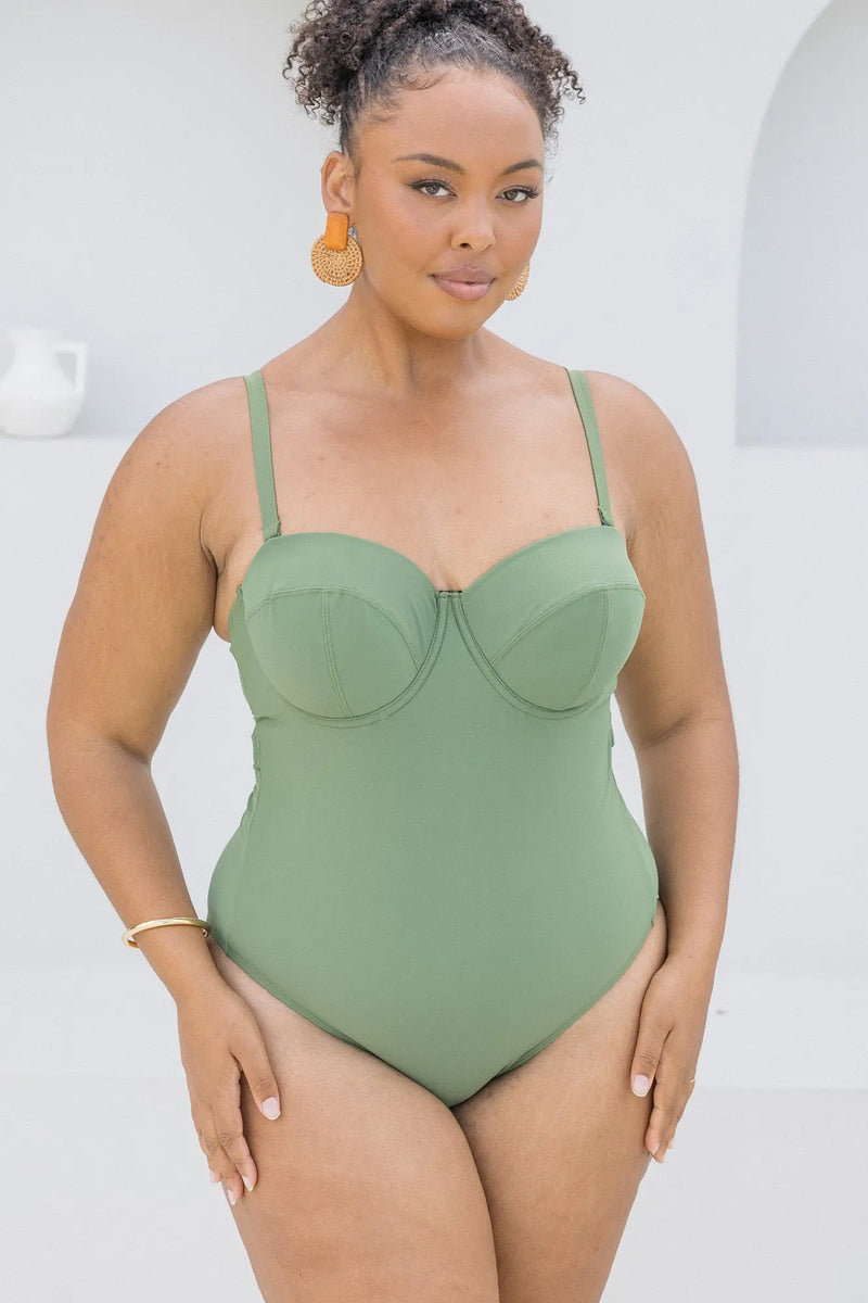 Olive Balconette One Piece - Lilly and Lime US